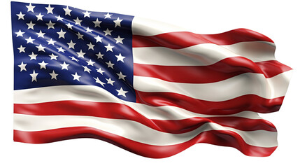 Obraz premium American Flag Isolated on Transparent Background PNG