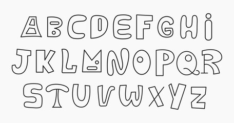 English Letters Latin Font Trend Cut Out Alphabet 