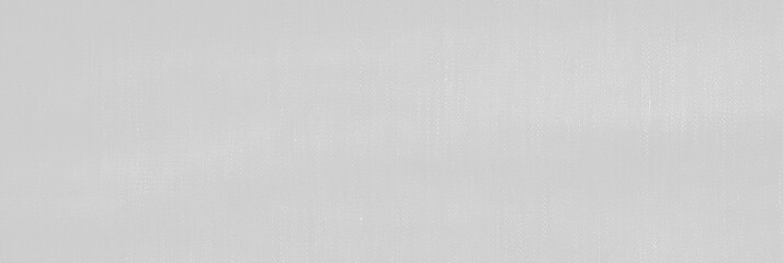 Panoramic surface of white fabric denim grunge texture light tone. Banner, background design images. Blank copy space Close-up