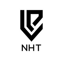 NHT Letter logo design template vector. NHT Business abstract connection vector logo. NHT icon circle logotype.
