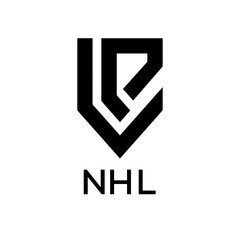 NHL Letter logo design template vector. NHL Business abstract connection vector logo. NHL icon circle logotype.
