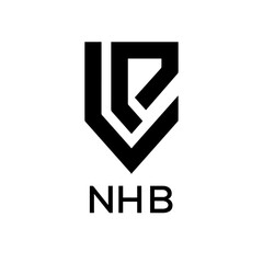 NHB Letter logo design template vector. NHB Business abstract connection vector logo. NHB icon circle logotype.
