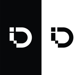Monogram iD Letter Logo Design. Usable for Business Logo. Logo Element