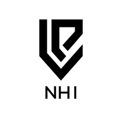NHI Letter logo design template vector. NHI Business abstract connection vector logo. NHI icon circle logotype.
