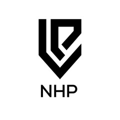 NHP Letter logo design template vector. NHP Business abstract connection vector logo. NHP icon circle logotype.
