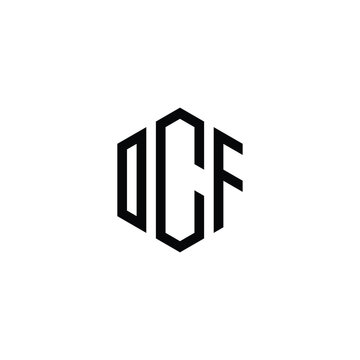 OCF monogram letter logo design vector