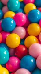 Fototapeta na wymiar Close-up of Assorted Candy Balls