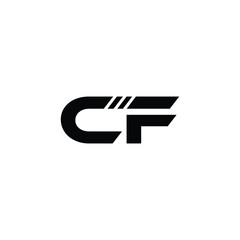 Letter CF logo design template vector