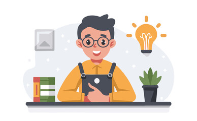 a man showing thumbs concept 