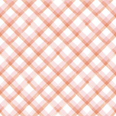 Gingham seamless pattern. Watercolor pastel lines texture for shirts, plaid, tablecloths, clothes, bedding, blankets, makeup wrapping paper. vector checkered summer girly print