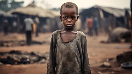 Hope in Desolation: Young Child in a Slum