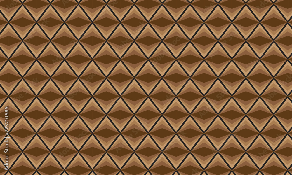 Aufkleber abstract repeatable seamless brown rhombus vector pattern.