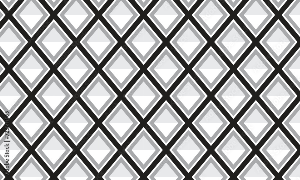 Poster abstract repeatable seamless black grey stylish rhombus pattern.