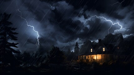 Thunderstorm Over the Landscape