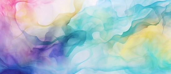 Abstract colorful watercolor for background. Digital art painting with copy space for place your design or invitation card, web background.
