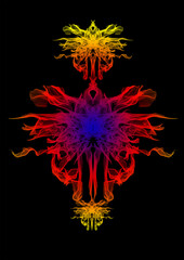 Abstract Backgrounds, Psychedelic Decorative Templates for Posters, Covers, Illustrations . Hippie Wallpaper Design. Trippy Glitchy Background for Psychedelic 60s-70s Parties