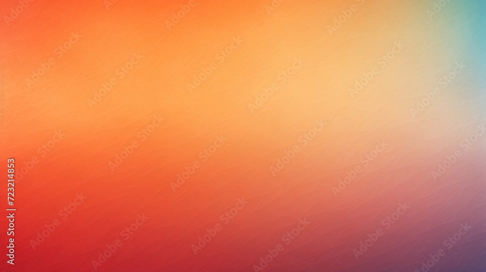 Poster Abstract retro gradient background with orange, yellow, red colors with blurry and grain texture. Soft illustration with grain noise effect. Space for text.