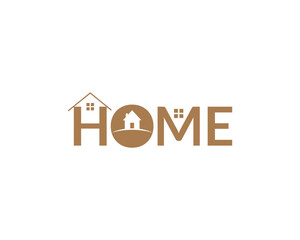 home logo design template, logo with abstract and minimalist shape style