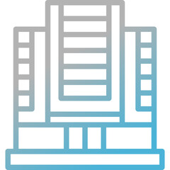building gradient line icon