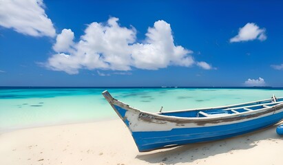wooden boat in the beach