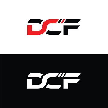 Minimalist DCF Letter Logo. Usable for Business Logo. Monogram Element