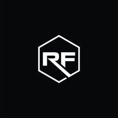 Fototapeta premium Monogram RF Hexagon Letter Logo Design. Usable for Business Logo