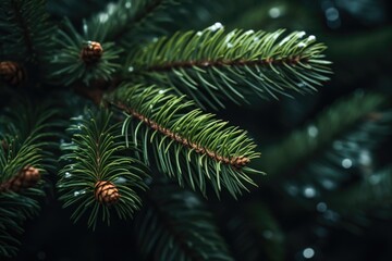 A close-up view of a pine tree showcasing its cones. Perfect for nature enthusiasts or anyone in need of a vibrant and natural image