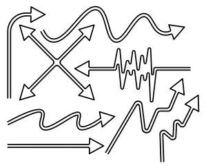 Obraz premium Set of simple arrows on white background