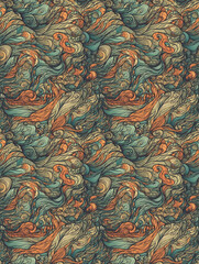 Vibrant Display of Wavy Line Seamless Pattern