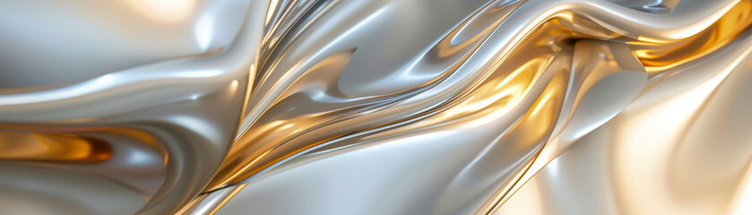 Silver 3d Abstract Background Banner. Wallpaper Texture