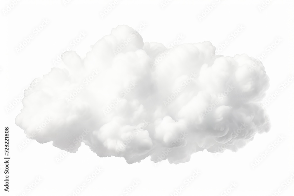 Poster a cloud of white smoke on a white background. perfect for adding a mysterious or dreamy atmosphere t