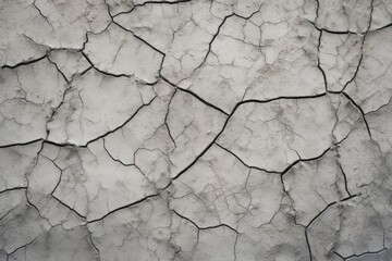 Fototapeta premium A textured white wall with visible cracks. Ideal for backgrounds or adding a distressed effect to designs