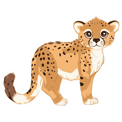 Cute Cheetah Vector Illustration