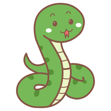 Snake doodle cartoon