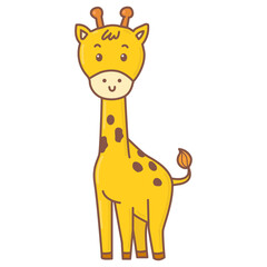 Giraffe doodle cartoon