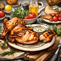 grilled chicken wings