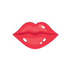 Lips on a white background. Romantic Love Elements. Valentines Day Vector Graphics
