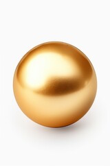 A golden egg placed on a plain white background. Perfect for use in various projects
