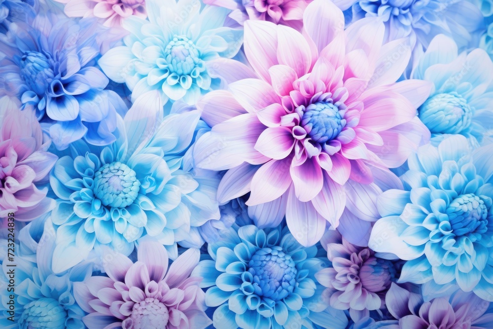 Poster A close up shot of a beautiful bunch of flowers. Perfect for adding a touch of nature to any project