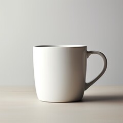 Coffee Mug Mockup isolated on light grey background.