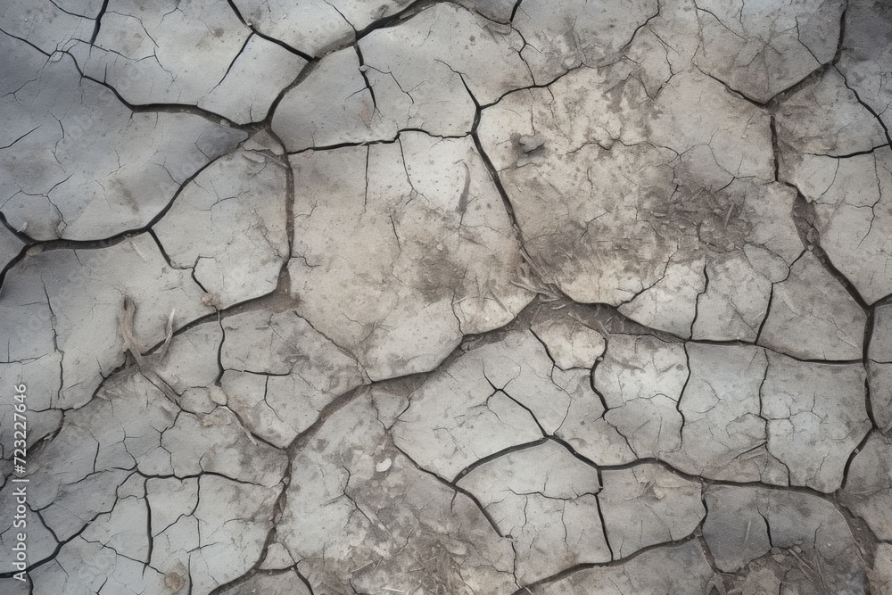 Poster A close-up view of a cracked surface on a wall. Perfect for adding texture and depth to design projects