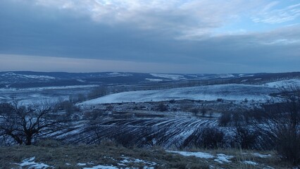 snow covered mountains