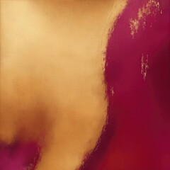 Fototapeta premium Abstract maroon and gold painting background, brush texture, gold texture