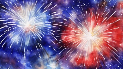 A vibrant display of fireworks illuminating the night sky. Perfect for celebrations and special events