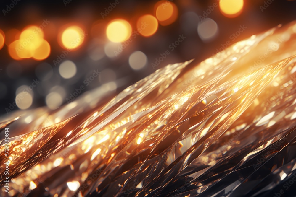 Aufkleber Shiny surface with lights in the background. Suitable for various design projects