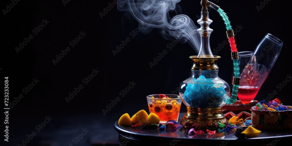 Aufkleber a table topped with a glass filled with liquid. suitable for various uses