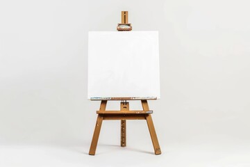 Art board and easel isolated on white background