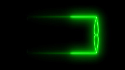Abstract beautiful green neon frame illustration background