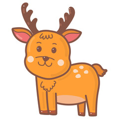 reindeer doodle cartoon