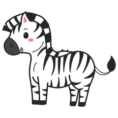 Zebra doodle cartoon